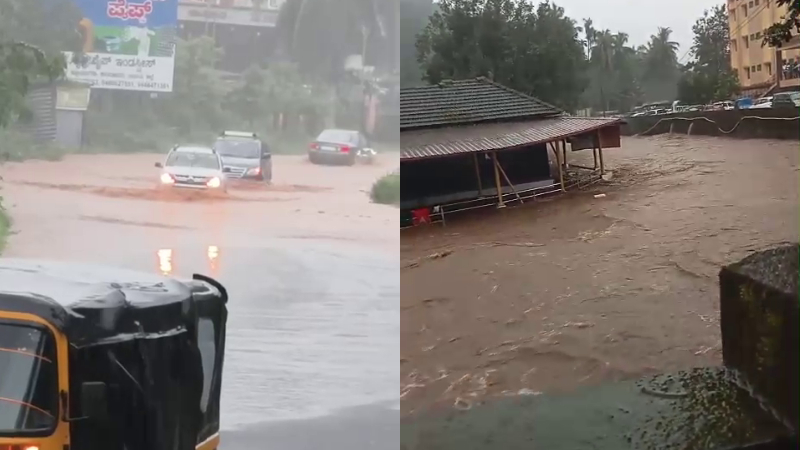Heavy rain in the Western Ghats region, Kukke Subrahmanya area